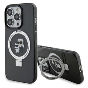 Karl Lagerfeld MagSafe dėklas su žiedu iPhone 15 Pro Max