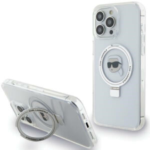 Karl Lagerfeld MagSafe dėklas iPhone 15 Pro Max – baltas