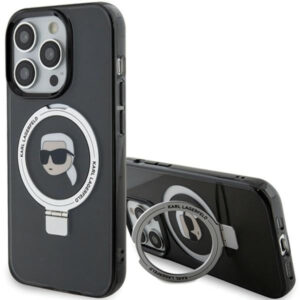 Karl Lagerfeld MagSafe dėklas iPhone 15 Pro Max – juodas
