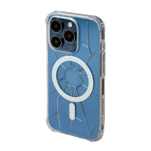Skaidrus Kingxbar Crack dėklas iPhone 15 Pro Max