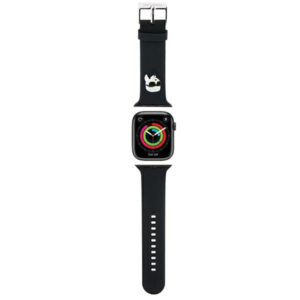 Karl Lagerfeld 3D guminis Karl galvos dirželis Apple Watch 38/40/41mm – juodas