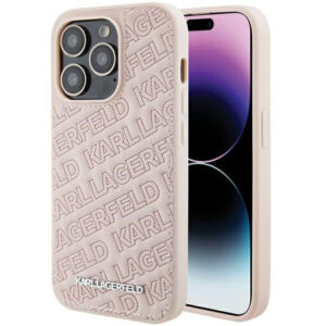 Karl Lagerfeld dėklas iPhone 15 Pro Max – rožinis