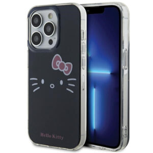 Hello Kitty IML „Kitty Face“ dėklas iPhone 15 Pro Max – juodas