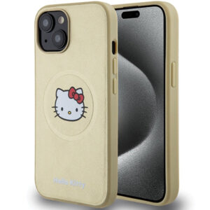 Hello Kitty odinis MagSafe dėklas iPhone 14 – auksinis