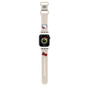 Hello kitty silicone kitty head strap skirtas Apple Watch 38/40/41mm - beige