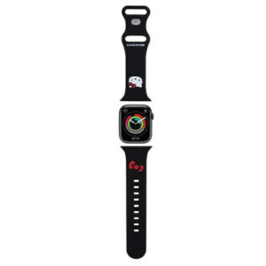 Hello Kitty silikoninis Kitty galvos dirželis skirtas Apple Watch 38/40/41mm - juodas
