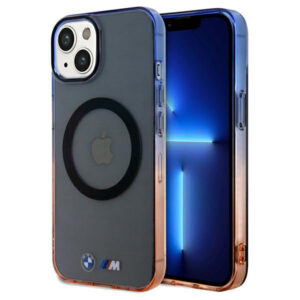 BMW Gradient Bumper MagSafe dėklas iPhone 15 Plus/14 Plus – pilkas