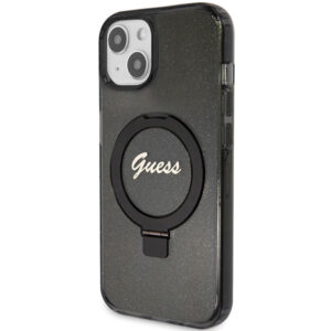 Guess MagSafe dėklas su žiedu iPhone 13/14/15 – juodas