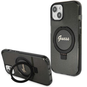 Guess MagSafe dėklas su žiedu iPhone 14/15/13 – juodas