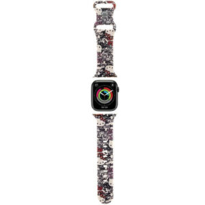 Hello Kitty Silicone Tags Graffiti dirželis Apple Watch 38/40/41mm - smėlio spalvos