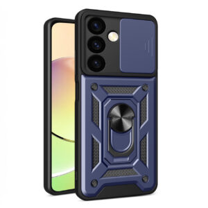 Hybrid Armor Camshield dėklas Galaxy A15 – mėlynas, su kameros dangteliu -- Samsung Galaxy A15