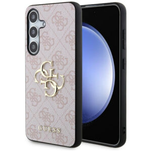 Guess 4G Big Metal Logo dėklas Samsung Galaxy S24 – rožinis