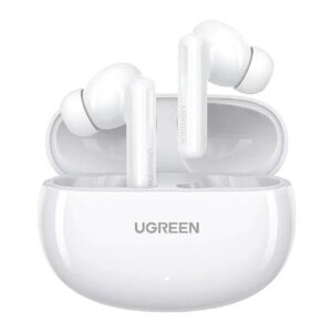 Ugreen HiTune T6 belaidės ausinės su ANC funkcija + USB-A – USB-C laidas – baltos -- Headphones