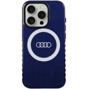 Audi MagSafe dėklas iPhone 15 Pro – mėlynas