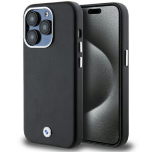 BMW Signature Wrapped Metal MagSafe dėklas iPhone 14 Pro Max – juodas