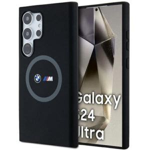 BMW silikoninis MagSafe dėklas Galaxy S24 Ultra – juodas