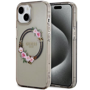 Guess MagSafe dėklas iPhone 15/14/13 6.1 – juodas