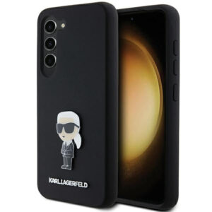 Karl Lagerfeld silikoninis dėklas Galaxy S23 – juodas