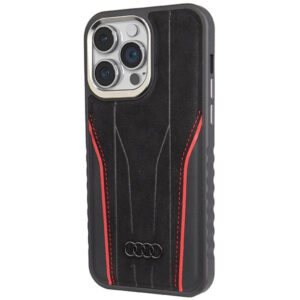 Audi odinis MagSafe dėklas iPhone 14 Pro – juodas/raudonas