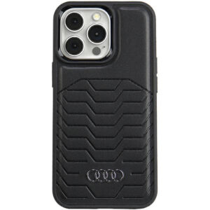 Audi MagSafe dėklas iPhone 13/13 Pro – juodas, eko oda