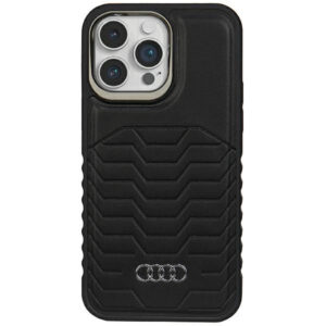 Audi sintetinės odos MagSafe dėklas iPhone 14 Pro Max – juodas