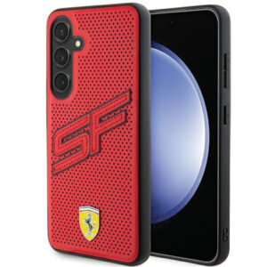 Ferrari Big SF Perforated dėklas Galaxy S24+ – raudonas
