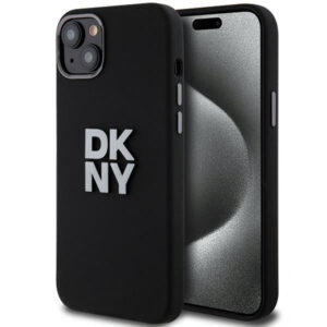 DKNY silikoninis dėklas iPhone 15/14/13 – juodas