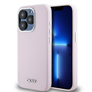 DKNY MagSafe silikoninis dėklas iPhone 14 Pro – rožinis