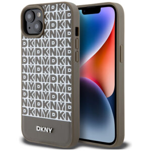 DKNY MagSafe dėklas iPhone 15/14/13 – rudas