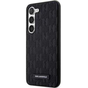 Karl Lagerfeld Saffiano Monogram dėklas Samsung Galaxy S24 – juodas