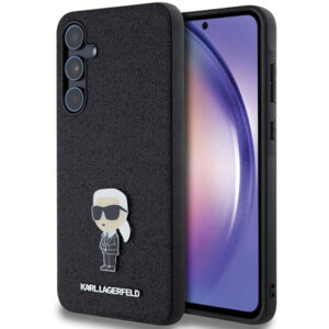 Karl Lagerfeld blizgus dėklas Samsung Galaxy A55 – juodas