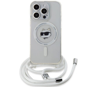 Karl Lagerfeld MagSafe dėklas iPhone 15 Pro – skaidrus