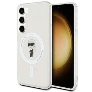 Karl Lagerfeld MagSafe dėklas Samsung Galaxy S24 – skaidrus