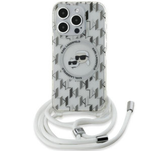 Karl Lagerfeld MagSafe dėklas iPhone 15 Pro – skaidrus