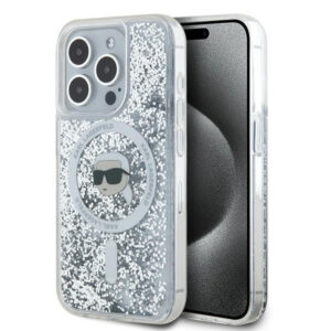Karl Lagerfeld MagSafe dėklas iPhone 15 Pro – skaidrus
