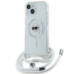 Karl Lagerfeld MagSafe dėklas iPhone 15/14/13 – skaidrus