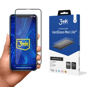 Grūdintas stiklas 3mk HardGlass Max Lite Black, skirtas Apple iPhone Xr -- Apple iPhone Xr