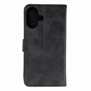 Odinis atverčiamas dėklas iPhone 16 – juodas