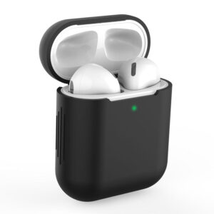 Tech-Protect Icon silikoninis dėklas AirPods 1/2 – juodas -- AirPods 1