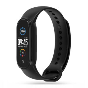 Tech-Protect IconBand dirželis, skirtas Xiaomi Mi Smart Band 5 / 6 / 7 / NFC - juodas -- Xiaomi Mi Smart Band 5