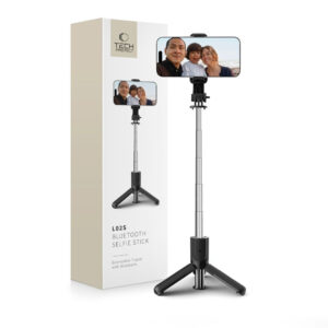 Tech-Protect L02S Bluetooth selfie lazdelė su trikoju iki 72 cm – juoda -- Selfie Sticks & Tripods