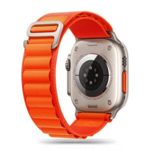 Tech-Protect Nylon Pro dirželis, skirtas Apple Watch 4/5/6/7/8/9/SE/Ultra 1/2 (42/44/45/49 mm) – oranžinis -- Apple Watch 4