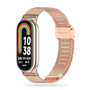 Tech-Protect MilaneseBand dirželis, skirtas Xiaomi Smart Band 8/8 NFC – rožinis -- Xiaomi Smart Band 8