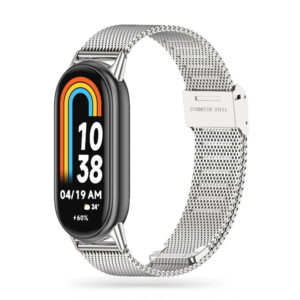 Tech-Protect MilaneseBand dirželis, skirtas Xiaomi Smart Band 8/8 NFC – sidabrinis -- Xiaomi Smart Band 8