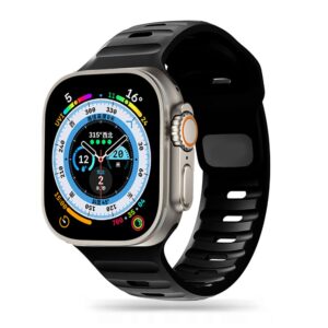 Tech-Protect IconBand Line, skirta Apple Watch 4/5/6/7/8/9/SE/Ultra 1/2 (42/44/45/49 mm) – juoda -- Apple Watch 4