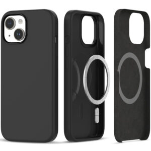 Tech-Protect MagSafe silikoninis dėklas iPhone 15 – juodas -- iPhone 15