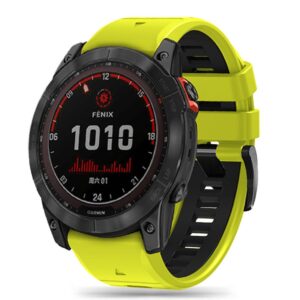 Tech-Protect IconBand Pro dirželis, skirtas Garmin Fenix ​​3 / 5X / 3HR / 5X Plus / 6X / 6X Pro / 7X - Lime Black --...
