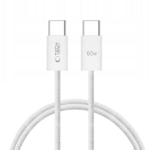 Tech-Protect UltraBoost Classic USB-C / USB-C PD laidas 60W 3A 1m - baltas -- Cell phone cables
