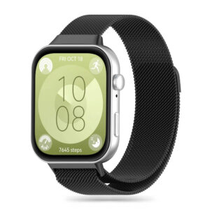 Tech-Protect MilaneseBand skirta Huawei Watch Fit 3 – juoda -- Huawei Watch Fit 3