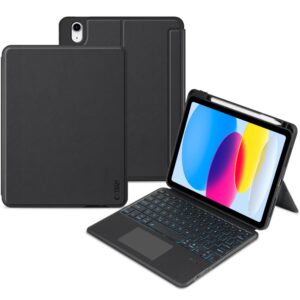 Tech-Protect dėklas su klaviatūra iPad 10.9 – juodas -- iPad 10.9" 2022